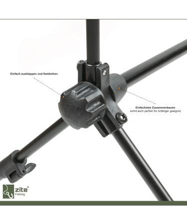 Zite Fishing Rod Pod for Beginners - Easy Setup Carp & Trout Fishing Rod Stand with Pads - Buy Online on GoSupps.com