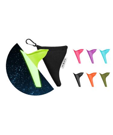 Pipilotta Frauenurinal for on the goPinkehilfe while standing for festival camping travel with protective cover |Reusable urinella |Urinal for women (fluorescent))