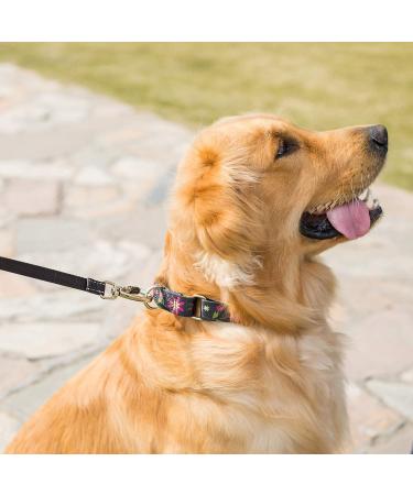 Adjustable Heavy-Duty Martingale Collars for Dogs - Soft & Smooth Black Daisy Prints - Ideal for Large & Small Breeds - Buy Online on GoSupps.com
