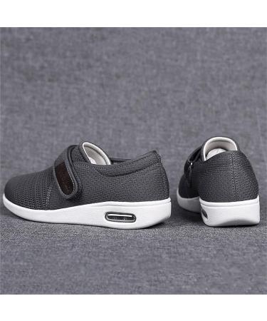 Men's Diabetic Wide Fit Memory Foam Slippers | Grey, Size 12 | Swollen Feet & Arthritis Relief | Edema Boots & Shoes - Perfect Gift for Parents - Buy Online on GoSupps.com