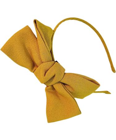 scicent Hairband Fabric Bow Headband Elastic Women's 1980s Head Band Cosplay Hair Hoop Accessories for Women and Girls Good for Carnival Party Daily Hair Bands Yellow - 16324 - Buy Online on GoSupps.com