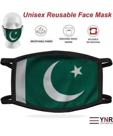 YNR Face Mask Washable Breathable Reusable Adult Mouth Protection Cover Shield Design Country Pakistan - Buy Online on GoSupps.com
