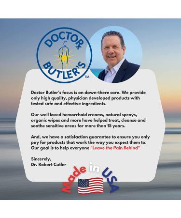 Doctor Butler's Hemorrhoid Spray - Pain Relief & Itch Relief with Witch Hazel & Aloe Vera (3oz) - Buy Online on GoSupps.com