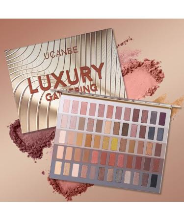 UCANBE Luxury Neutral Eyeshadow Palette - Shimmer, Matte, Metallic, Glitter Shades for Subtle and Smokey Eye Looks - High Pigmented Nudes - Creamy and Long-Lasting - Buy Online on GoSupps.com