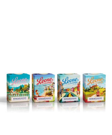 Leone depuis 1857 - Bonbons Mixtes Rafra chissants dition Sp ciale Paysages Italiens - Sans Gluten et V ganes - 4 bo tes de 27g (4 x 27g)