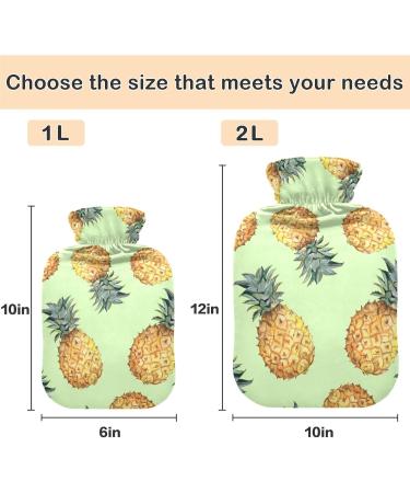 Buy Naanle Cartoon Pineapple Water Bottle | 1L Hot Water Bottle for Hand & Foot Pain Relief | Heat & Cold Therapy | Transparent Design - International Shipping - Buy Online on GoSupps.com