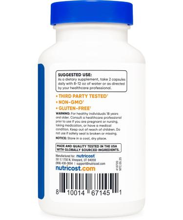 Nutricost Licorice Root 500mg 120 Capsules - Non-GMO Gluten Free - Buy Online on GoSupps.com