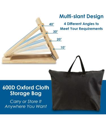 Goplus Slant Board - 4-Level Adjustable Wooden Incline Stretch Board | 350lbs Capacity | Anti-Skid Surface | Blue - Buy Online on GoSupps.com