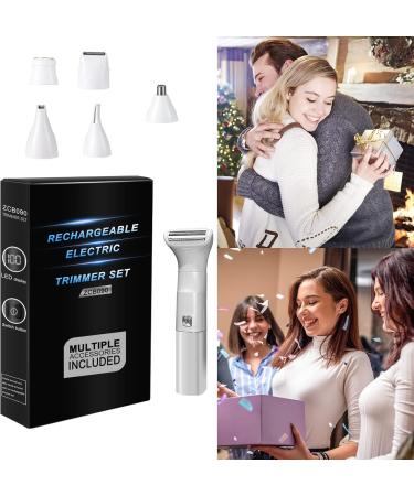Emooncn 6-in-1 Women's Electric Razor & Epilator | USB Flawless Trimmer for Face Eyebrows Bikini & Intimate Areas | Perfect Gift for Women - Buy Online on GoSupps.com