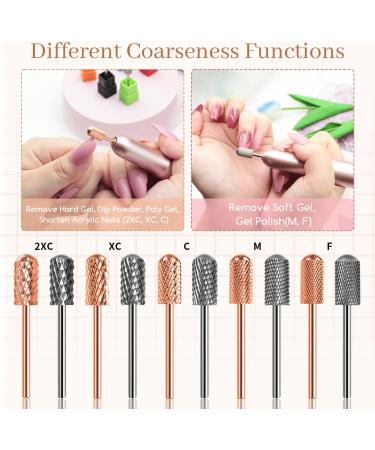 2 Pcs Tungsten Carbide Nail Drill Bits 3/32'' - Double Coarse Safety Bits for Acrylic Nails Removal - Nail Tech Supplies - Buy Online on GoSupps.com