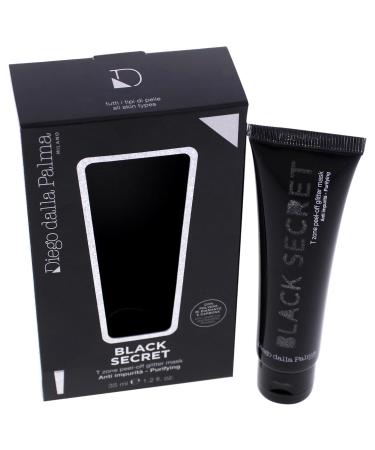 Diego Dalla Palma Black Secret T-Zone Peel Off Glitter Face Mask | Activated Charcoal for All Skin Types | Reduces Enlarged Pores & Blackheads | 1.2 Oz - Buy Online on GoSupps.com