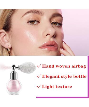 Shimmering Nude Pink Highlighter Powder Spray for Face and Body - High Gloss Glitter Makeup Spray - Buy Online on GoSupps.com