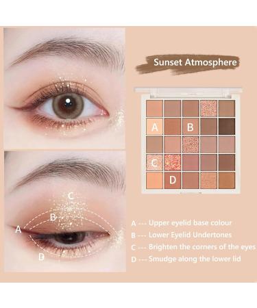 Nude Pink Brown Eyeshadow Palette - 25 Colors, Matte & Shimmer, Highly Pigmented, Hypoallergenic Eye Makeup - Oatmeal Milk Tea - Buy Online on GoSupps.com