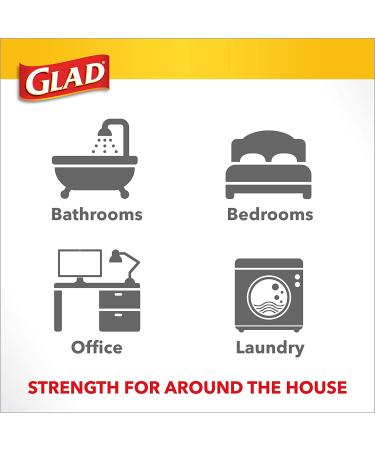Glad Medium Drawstring Trash Bags with Clorox 8 Gallon - Lemon Fresh Bleach Scent - 80 Count - Buy Online on GoSupps.com