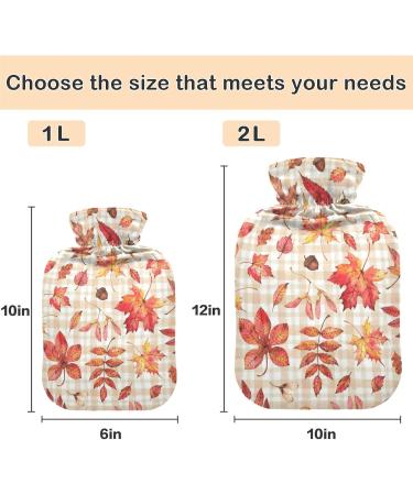 Naanle 2L Maple Leaves Heat Bottle - Transparent Hot Water Bottle for Pain Relief & Cold Therapy - Hand and Foot Heating Bag - Buy Online on GoSupps.com
