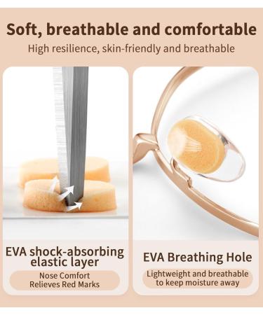 Buy 24 Pairs Self-Adhesive Sponge Nose Pads for Glasses - Anti-Slip Thin Skin Color 1.5mm - Perfect for Sunglasses & Optical Frames - Buy Online on GoSupps.com