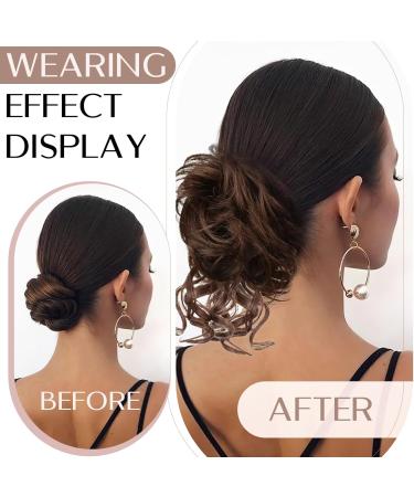 Claw Messy Bun Hairpieces Wavy Curly 75G Thick Hair Chignon Tousled Updo Doughnut Hair Bun Synthetic Ponytail Dark Grey - Buy Online on GoSupps.com