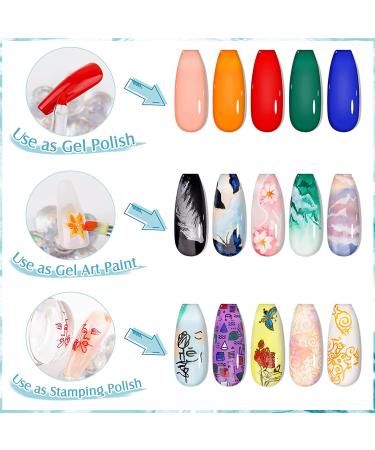Nail Stamping Kit with 5 Flower Pattern Plates - Stamping Nail Polish for Gel Nails - Buy Online on GoSupps.com