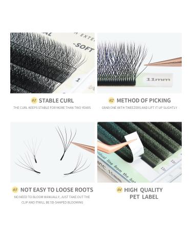 Buy 5D Premade Fan W Shape Eyelash Extensions | 0.07 D Curl 9-13mm Mix Volume | Professional Self Fanning False Lashes - Buy Online on GoSupps.com