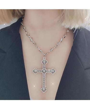 Buy Oralgos Elegant Cross Necklace | Religious Filigree Charm & Thorn Choker for Women - International Shipping Available - Buy Online on GoSupps.com