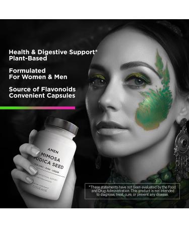 Organic Mimosa Pudica Seed Capsules - 2 Month Supply - Vegan Supplement - Non-GMO - 120 Capsules - Buy Online on GoSupps.com