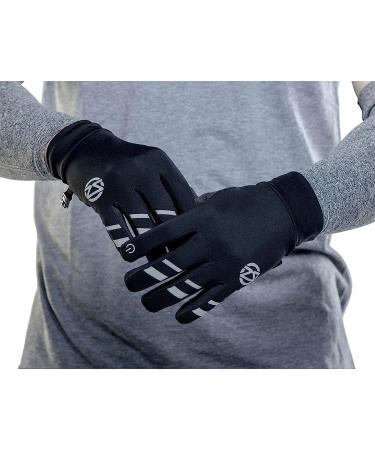 Zensah Smart Running Gloves - Large Black | Touch Screen Compatible - Buy Online on GoSupps.com
