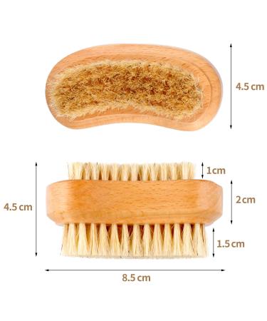 3-Piece Natural Bamboo Nail Brush Set for Manicure and Pedicure - Ideal for Adults and Kids - Bright Color - Buy Online on GoSupps.com