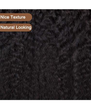 Shop Elailite 40cm Afro Clip-In Extensions | Real Remy Hair 115g 8 Parts Set Kinky Straight #1B Natural Black - Buy Online on GoSupps.com