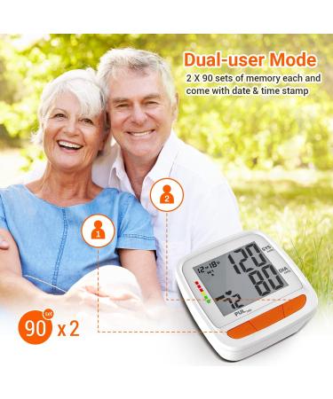 Scian Automatic Wrist Blood Pressure Monitor | Large LCD Display, Adjustable Cuff | 2 Users, 180 Memory | Home Use - White - Buy Online on GoSupps.com