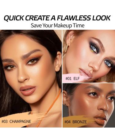 Afflano Waterproof Cream Highlighter Stick - Long Lasting Champagne Shade - Cruelty Free - Buy Online on GoSupps.com