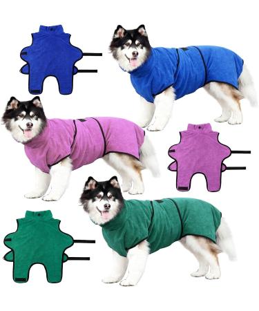  BB Extra Absorbent Dog Towel - Fast Drying Cat Bath Towel with Adjustable Straps - Blue | International Shipping Available - Buy Online on GoSupps.com