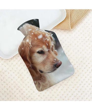 Golden Retriever Hot Water Bottle with Plush Cover - Hand Warmer for Adults & Children | 26.5x15.3cm - Buy Online on GoSupps.com