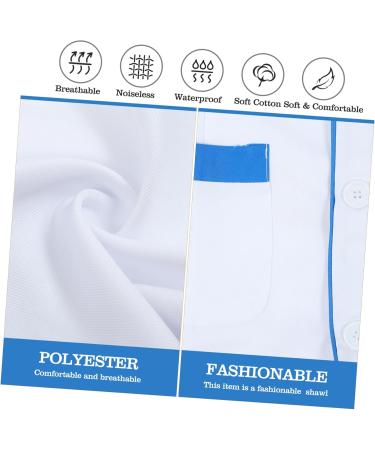 FRCOLOR Beautician Overalls White Work Shirts Hot Dyeing Work Clothes for Women Hairdressing Cape White Formal Dresses for Women Women's Formal Gown Salon Work Clothes Kimono Simple Nylon 85x44cm White - Buy Online on GoSupps.com