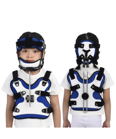 Children Adjustable Head Neck and Chest Fixed Brace Cervical Thoracic Lumbar Spine Orthosis Used for Fracture and Postoperative Recovery L Large