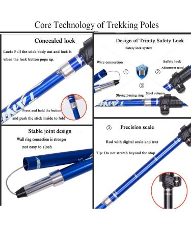 Ultralight Folding Hiking & Trekking Sticks - Anti-Shock EVA Foam Handle - Portable & Durable Walking Sticks for Mountaineering - Buy Online on GoSupps.com