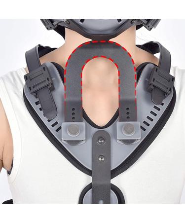NCLCPVO Adjustable Neck Thoracic Orthosis - Head & Neck Breast Brace for Fracture Support | Unisex Halo Brace - Black 501 - Buy Online on GoSupps.com