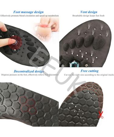 Magnetic Massage Insoles - Comfortable Acupressure Shoe Inserts for Improved Circulation & Foot Health - Size S (EU 35-40) 2 Pairs - Buy Online on GoSupps.com