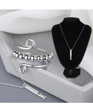 DGUSO 4PC Breathing Chain Stainless Steel Smoking Cessation Aid | Mindfulness & Meditation Tool for Relaxation - Buy Online on GoSupps.com