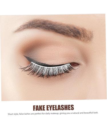 minkissy 3 Pairs Fake Eyelashes False Lashes Faux Eyelashes Lash Clusters Lash Extension Individual Lashes Cosmetic Lashes Color Lashes Fake Lashes White Extend Painted Chemical Fiber - Buy Online on GoSupps.com