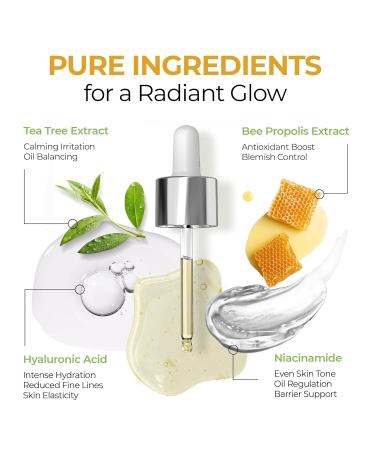 Caresilk Propolis Serum - Face Hydrating Serum - Niacinamide Hyaluronic Acid Centella Asiatica Tea Tree Rice Extract - Treatment Essence - Buy Online on GoSupps.com