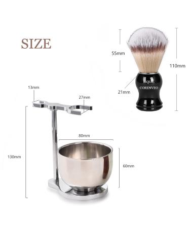 Premium 3-in-1 Men's Shaving Set | Brush Bowl Razor & Stand - Perfect for Grooming & Gift - Buy Online on GoSupps.com