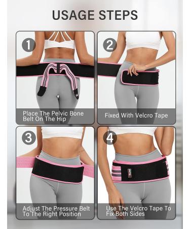XRUIDI Sacroiliac SI Belt for Lower Back Pain Relief - Sciatica, Pelvis, Lumbar Support Brace for Men and Women - SI Joint Hip, Nerve and Leg Pain Relief - Regular Size, Pink - Buy Online on GoSupps.com