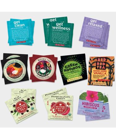 The Republic of Tea Premium Assortment of Teas & Herbs - 50 Tea Bags - Buy Online on GoSupps.com