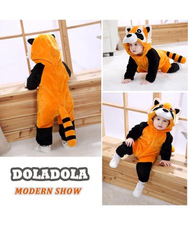 Doladola Baby Raccoon Hooded Onesie | Toddler Jumpsuit 24-30 Months | Autumn Winter Outfit - Buy Online on GoSupps.com