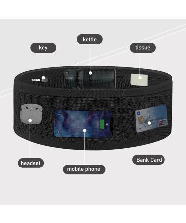 Yuqilin Breathable Large Capacity Running Belt - Unisex Multifunctional Hip Pocket for Running Cycling & Jogging (Black/S) - Buy Online on GoSupps.com