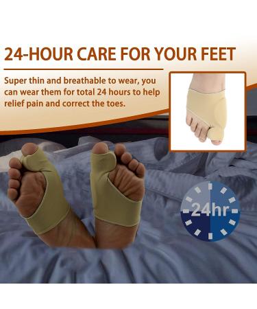 Bunion Pain Relief Socks: Hallux Valgus Corrector for Women and Men - Toe Straightener for Hammer Toes - Orthotic Bunion Splint Brace (Beige, 1 Pair) - Buy Online on GoSupps.com