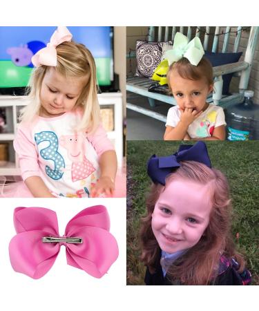 20PCS 6 Inches Large Hair Bows Alligator Clips Grosgrain Ribbon Hair Barrettes for Kids Toddlers Teens - Buy Online on GoSupps.com