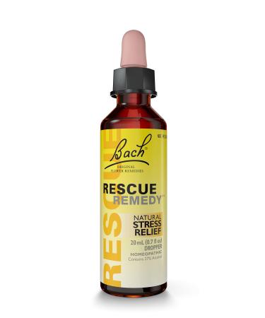 Bach Original Flower Remedies Rescue Remedy Natural Stress Relief 0.7 fl oz (20 ml)
