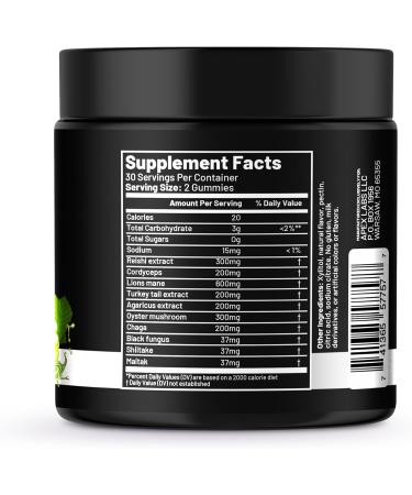Apex Labs Mushroom Gummies 10-in-1 Mushroom Blend | Lions Mane Supplement with Turkey Tail Reishi Chaga Cordyceps Maitake & More | Support Cognitive Function Immune Health & Energy 60ct - Buy Online on GoSupps.com