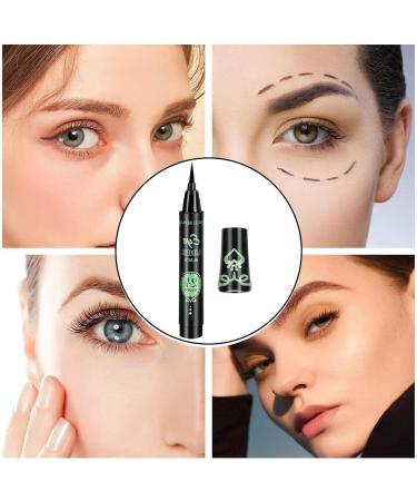 Eyeliner Quick-Drying Long-Lasting Liquid Waterproof Eyeliner Brush Tip Liquid Eyeliner Precise Ultra Fine Non-fading Liquid Eyeliner for Women Girls Green - Buy Online on GoSupps.com
